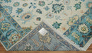 7'9''x9'11'' Beige, Aqua Hand Knotted LoomBloom Muted Turkish Oushak  100% Wool Transitional Oriental Area Rug