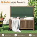 56-Gallon Wood Deck Box with Removable Waterproof PE Liner-Brown by LJGDeals