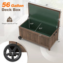 56-Gallon Wood Deck Box with Removable Waterproof PE Liner-Brown by LJGDeals