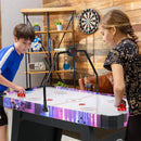 56 Inch Air Hockey Table with LED Digital Scoreboard and Powerful 12V Motor-White by LJGDeals