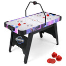 56 Inch Air Hockey Table with LED Digital Scoreboard and Powerful 12V Motor-White by LJGDeals