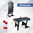 56 Inch Air Hockey Table with Powerful 12V Motor and LED Digital Scoreboard-Black by LJGDeals
