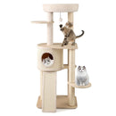 56 Inch Tall Cat Tree with 2 Sisal Scratching Posts and Ladder-NA by LJGDeals