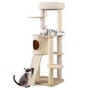 56 Inch Tall Cat Tree with 2 Sisal Scratching Posts and Ladder-NA by LJGDeals