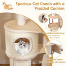 56 Inch Tall Cat Tree with 2 Sisal Scratching Posts and Ladder-NA by LJGDeals