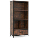 56" Tall Freestanding Bookcase with Drawer 5 Tier by DirectDeals