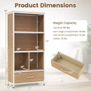 56" Tall Freestanding Bookcase with Drawer 5 Tier by DirectDeals