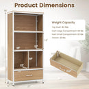 56" Tall Freestanding Bookcase with Drawer 5 Tier by LJGDeals