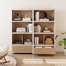 56" Tall Freestanding Bookcase with Drawer 5 Tier by LJGDeals