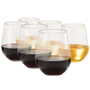 European Style Unbreakable Elegant Acrylic Stemless Wine Glasses 15 oz | Set of 6