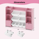 56 inch Large Toy Storage Organizer with 8 Removable Bins and Bookshelf