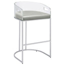 Thermosolis Clear Acrylic Bar Chair Chrome (Set of 2)