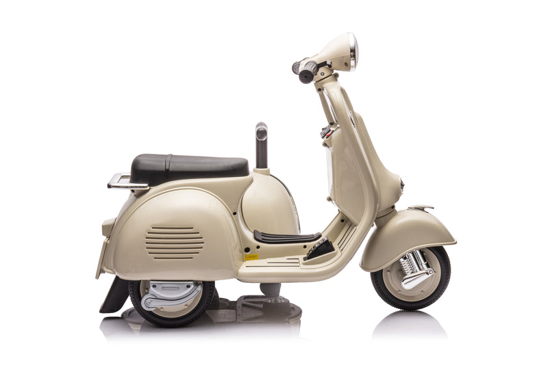 6V LICENSED Vespa Scooter Motorcycle with Side Car for kids, Gray