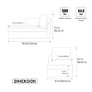 31.69" Wide Modular Sofa Bed With Cushions in Taupe