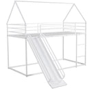 Twin Over Twin House Bunk Bed With Ladder And Slide by Unique Piece Furniture