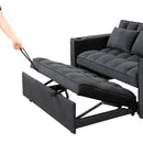 55.3" 4-1 Multi-functional Sofa Bed with Cup Holder and USB Port for Living Room or Apartments Black
