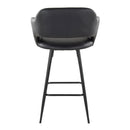 Margarite - Contemporary Fixed Height Counter Stool With Square Footrest (Set of 2)