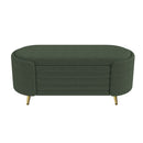 Modern Oval Storage Ottoman With Upholstery