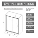 Sliding Shower Door With And Handle - Chrome