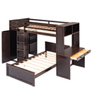 Loft Bed With A Stand Alone Bed, Shelves, Desk, And Wardrobe by HouseOfZazla