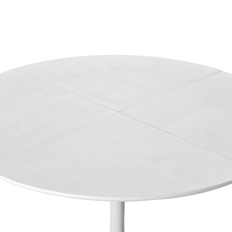 47.24"Modern Round Dining Table,Four Patchwork Tabletops with White Color Solid Wood Grain Table Top,Metal Base Dining Table, End Table Leisure Coffee Table