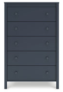 Simmenfort - Five Drawer Chest - Navy Blue