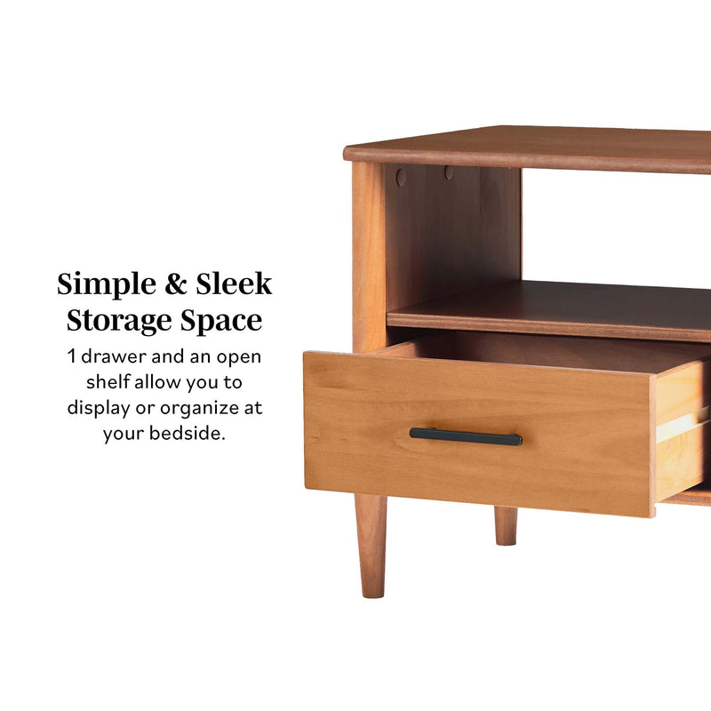 Spindle Transitional 1-Drawer Nightstand