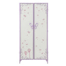 Priya II - Wardrobe - White & Light Synthetic Leather Rple