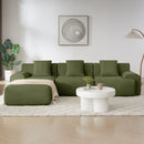 L Shaped Modular Sectional Sofa And Movable Ottoman by Unique Piece Furniture