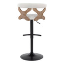 Gardenia - Contemporary Adjustable Barstool & Swivel With Rounded T Footrest (Set of 2) by HouseOfZazla