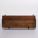 Outdoor Bench With Powder Coated Iron Frame - Teak by HouseOfZazla