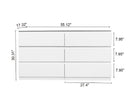 6 Drawer Double Dresser For Bedroom Living Room Hallway - White