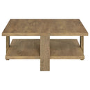 Runnion - Square Coffee Table - Light Brown