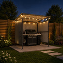 6x6FT Outdoor Pergola with Hardtop Roof, Lean-to Metal Shelter by HouseOfZazla