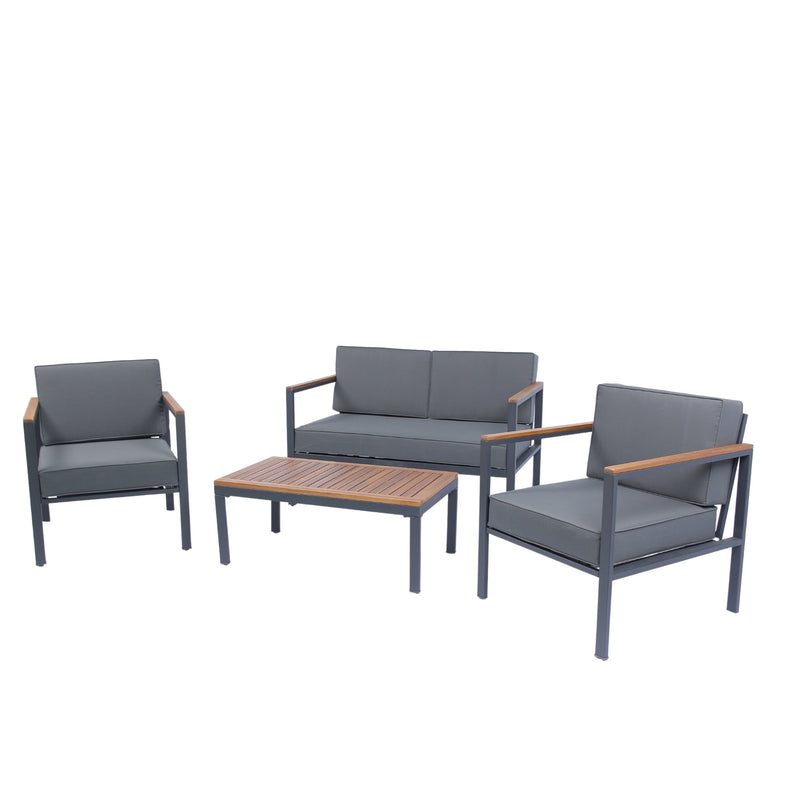 Walker Edison | 4 Piece Outdoor Sofa Chat Set