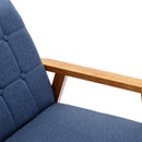 Accent Chairs Set of 2 with Side Table, Mid Century Modern Accent Chair, Wood and Fabric Armchairs Side Chair, Lounge Reading Comfy Arm Chair for Living Room, Bedroom, Office