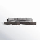 Wicker Sectional Seating Group With Cushions by Unique Piece Furniture