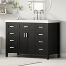 48" Bathroom Vanity with Sink, 2 Doors and 8 Drawers
