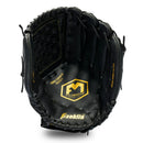 Franklin Sports Baseball and Softball Glove - Field Master - Baseball and Softball Mitt - Adult and Youth Glove - Right Hand Throw - 14" - Black/Gold by Peligro Sports