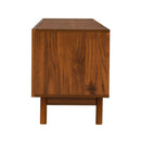 TV Stand With Legs, Media Console, 4 Cabinets For Living Room - Natural Wood by HouseOfZazla