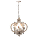Farmhouse Chandelier, 6 Light Wood Chandelier Pendant Light Fixture With Adjustable Chain For Dining Room Living Room Entryway, Bulb Not Included by HouseOfZazla