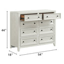 8 Drawer Dresser With Framed Fronts And Smooth Metal Glides by HouseOfZazla