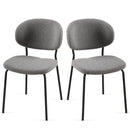 Boucle Dining Chairs, Dining Chairs With Metal Legs For Dining Room, Kitchen, Living Room by HouseOfZazla