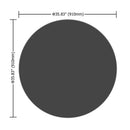 36" Round Tempered Glass Table Top Black Glass 1 / 4" Thick Round Polished Edge - Black by HouseOfZazla