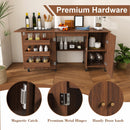 57.5" Foldable Sewing Machine Table with Storage & Casters