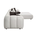 Manilla Sectional Sofa With 8 Pillows - Ivory White by HouseOfZazla