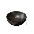 14" Bathroom Bowl Ceramic Sink with Stone Pattern - Matte Finish
