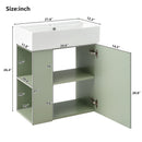 21.6 Inch Modern Floating Bathroom Vanity with Ceramic Basin