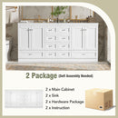 Shaker Free Standing Bathroom Vanity Cabinet & Sink, Soft Close Drawers, Soft Close Doors by HouseOfZazla