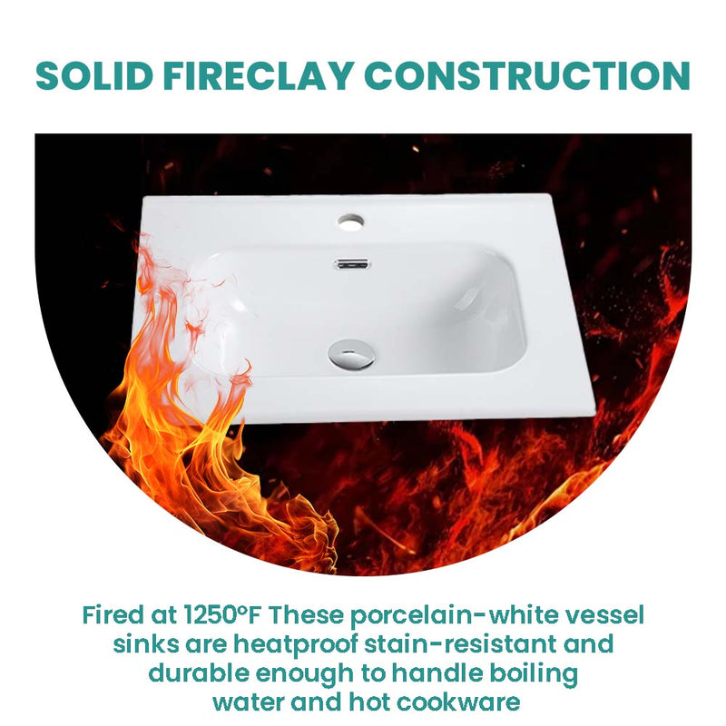 Glossy White Ceramic Integrated Sink, photo 5 of 10